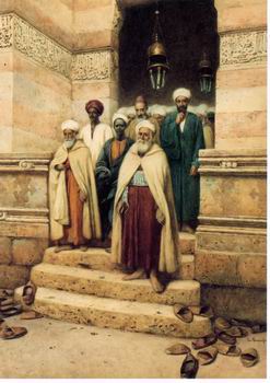 Arab or Arabic people and life. Orientalism oil paintings  396